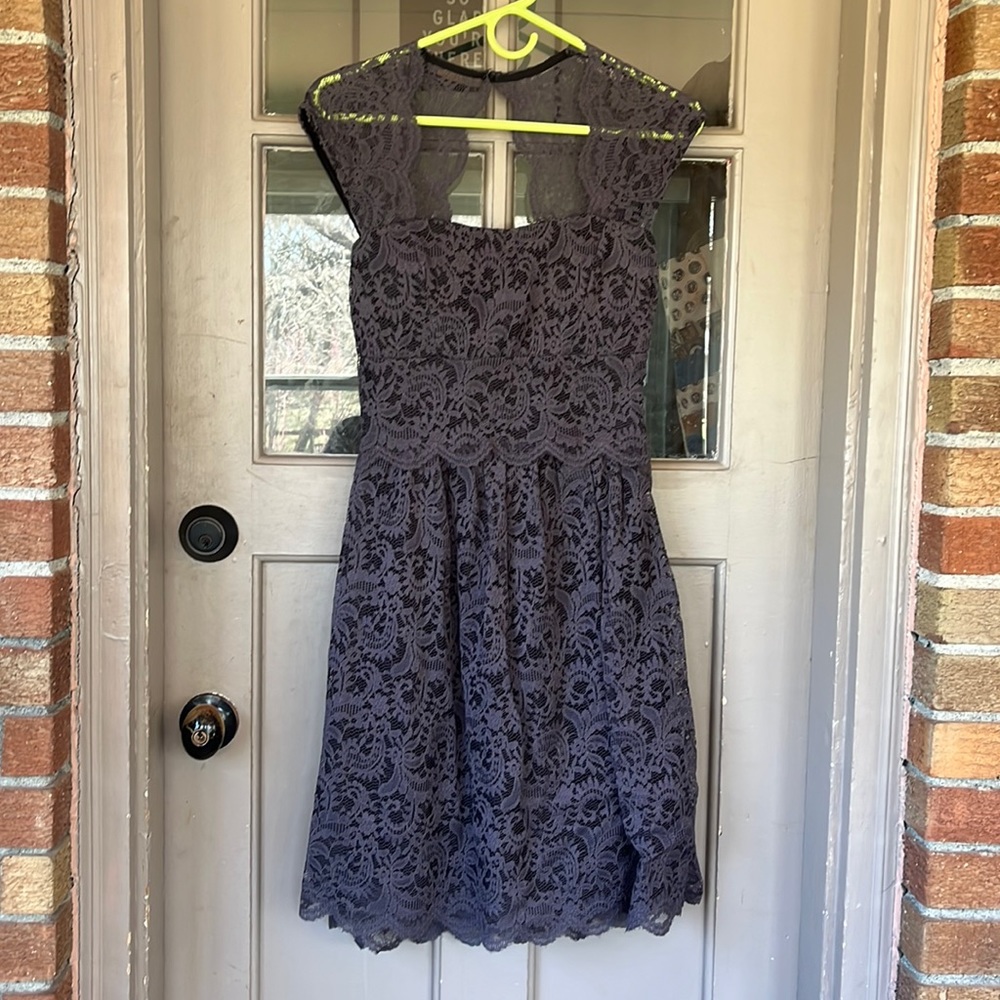 Grey Lace Dress size small